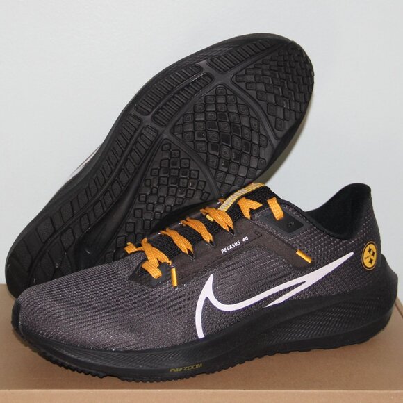 Nike Air Zoom Pegasus 40 Pittsburgh Steelers Shoes Mens 6 8 8.5 9 - Picture 1 of 8